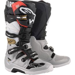 Alpinestars Tech7 Boots Black/Silver/White/Gold