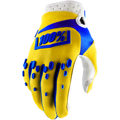 100% Airmatic Yellow Gloves (M)