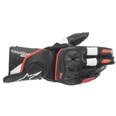 Alpinestars SP-2 v3 Performance Riding Leather Gloves Black/White/Bright Red
