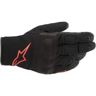 Alpinestars S MAX Drystar gloves Black/Red fluo