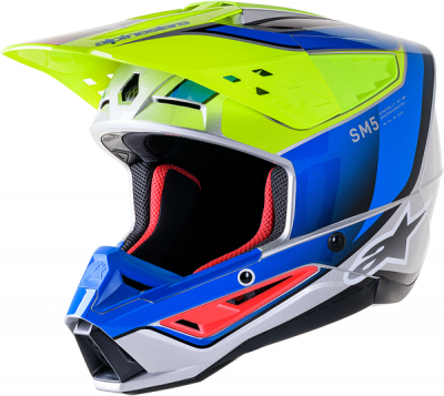 Alpinestars Supertech M5 Helmet Sail Yellow/Blue
