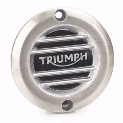 Triumph Brushed Clutch Badge - Ribbed