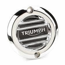 Triumph Chrome Clutch Badge - Ribbed