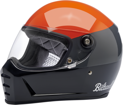 Biltwell  Lane Splitter Helmet Orange/Grey/Black