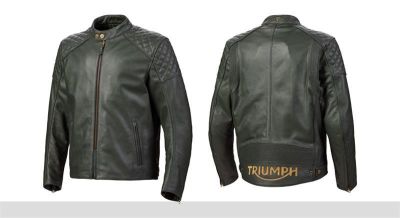 Triumph Braddan Leather Green Jacket
