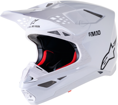 Thor Supertech M10 Solid MX Helmet White