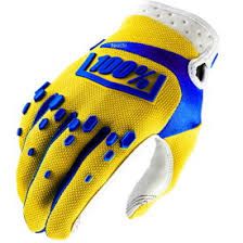 100% Airmatic Yellow Gloves (M)