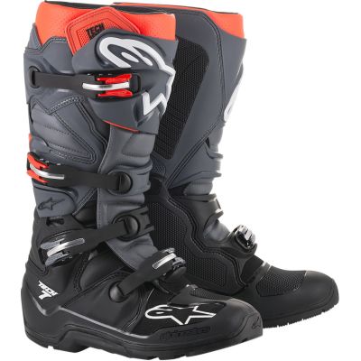 Alpinestars Tech 7 Enduro Boots Black/Gray/Red fluo