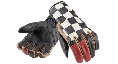 TRIUMPH CHECKERBOARD GLOVE - BLACK / RED / BONE / GOLD