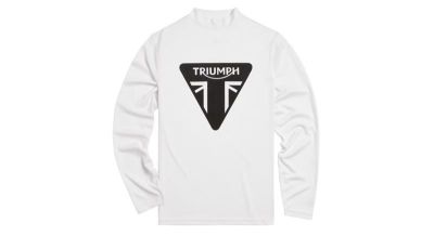 TRIUMPH RAPID DRY RACE T-SHIRT - WHITE