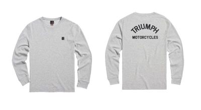 TRIUMPH DEAN L/S WAFFLE T-SHIRT GREY MARL