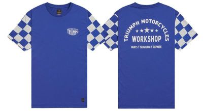 TRIUMPH PRESTON T-SHIRT BLUE / BONE