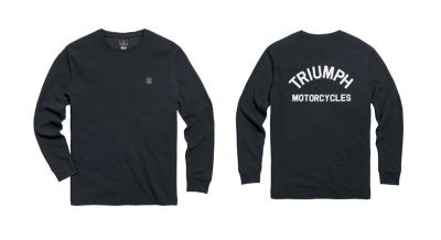 TRIUMPH DEAN L/S WAFFLE BLACK T-SHIRT