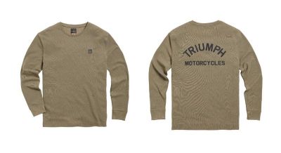 TRIUMPH DEAN L/S WAFFLE KHAKI T-SHIRT
