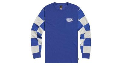 TRIUMPH HARKER L/SLEEVE T-SHIRT BLUE / BONE