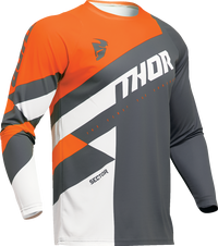 Thor  Youth Sector Checker Jersey Charcoal/Orange