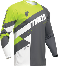 Thor Youth Sector Checker Jersey Gray/Acid