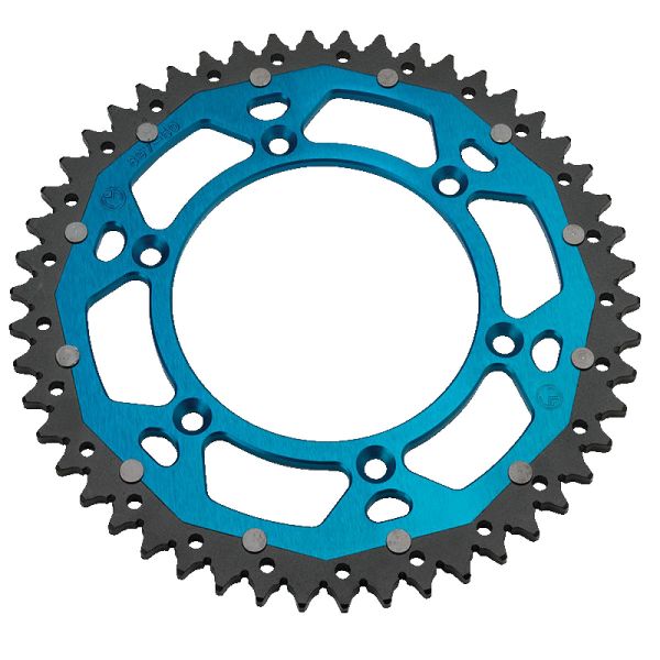 Moose Racing dual ring rear sprocket Z50 Blue Husaberg